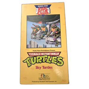 Teenage Mutant Ninja Turtles VHS Sky Turtles Burger King Kids Club